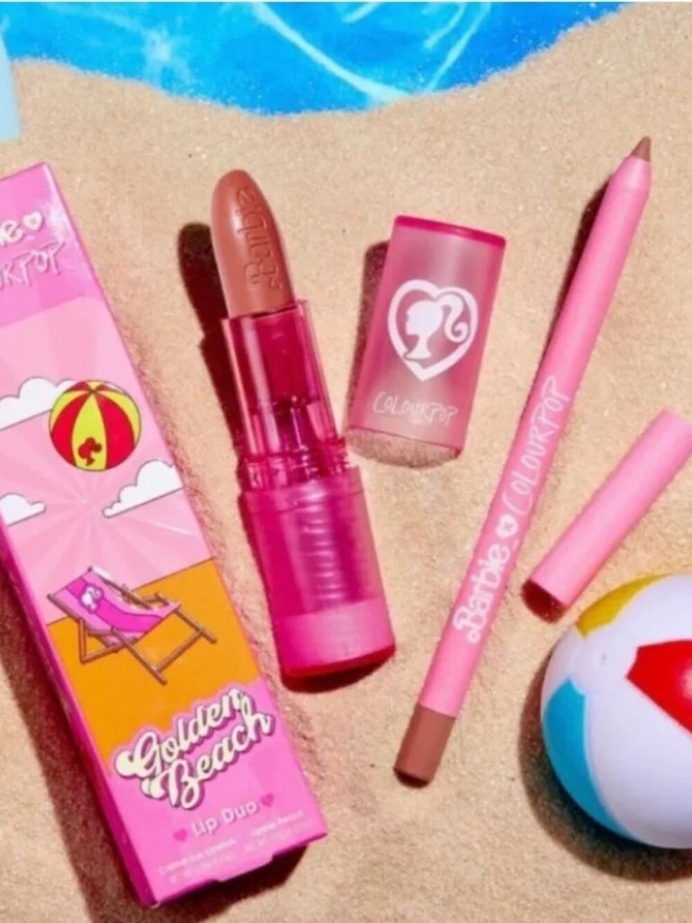 NEW Colourpop Barbie Golden Beach Lip Duo